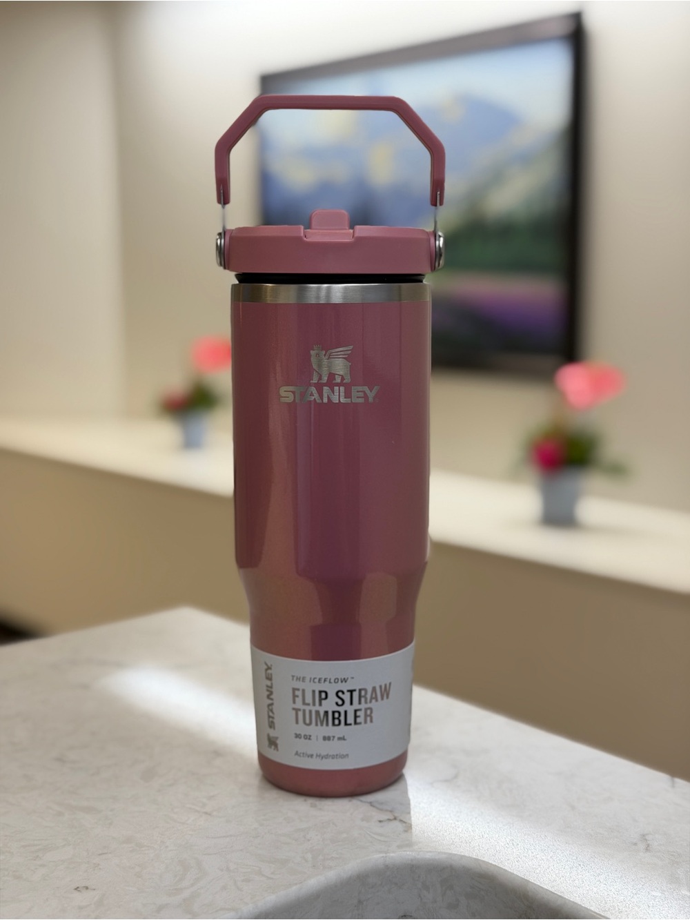 Stanley Pink Flip Straw Tumbler